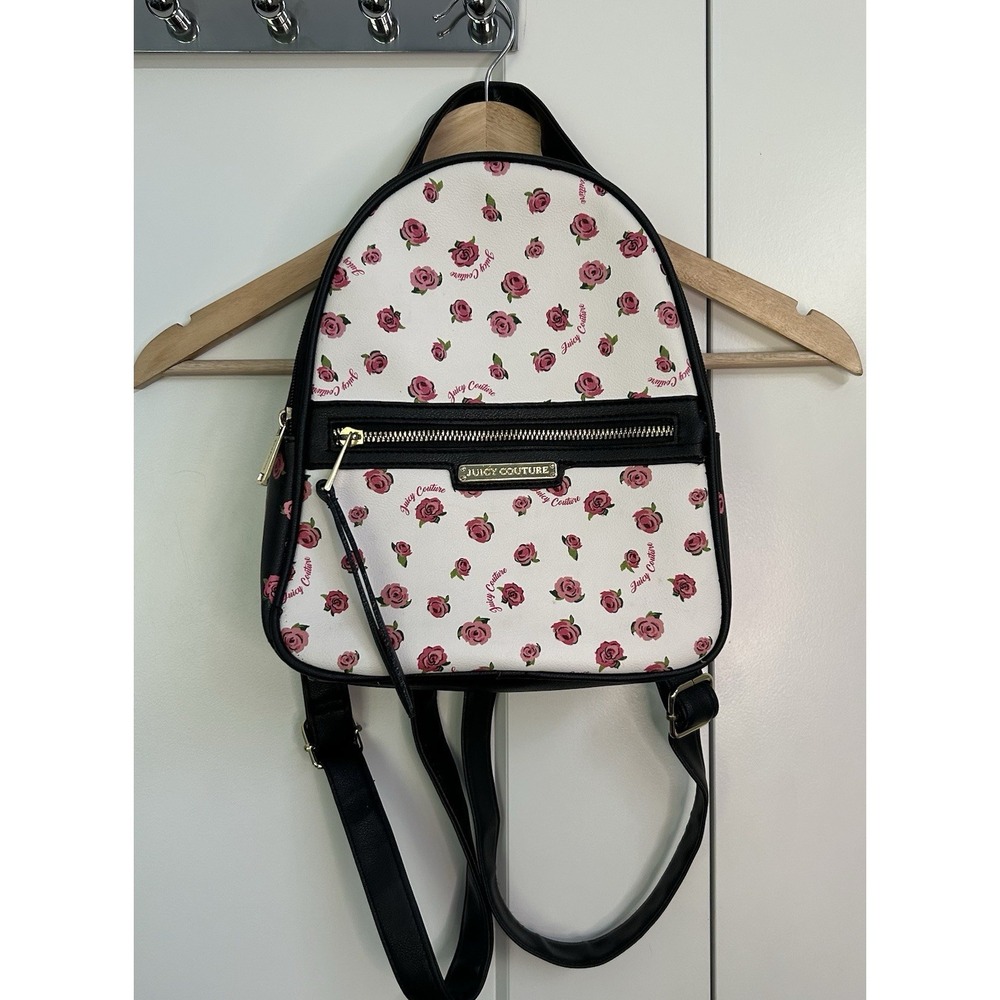Juicy Couture Black Disty Dusty Rose Promenade Backpack